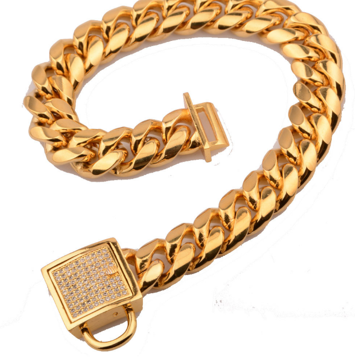 Halskette aus Edelstahl, goldfarben | LuxeStyle