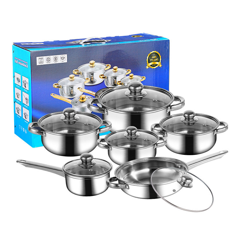 Gold Dual-sided Stockpot, 12-teiliges Set