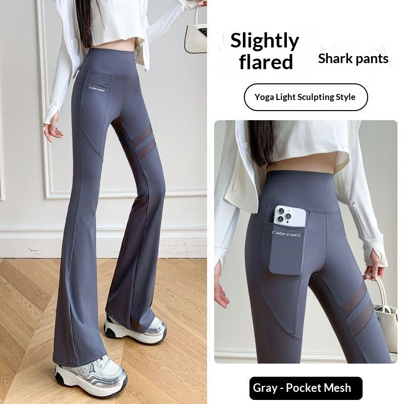 High-Waist Yoga Hose mit Mesh-Taschen