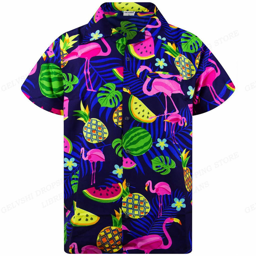 Herren Hawaiihemd gestreift