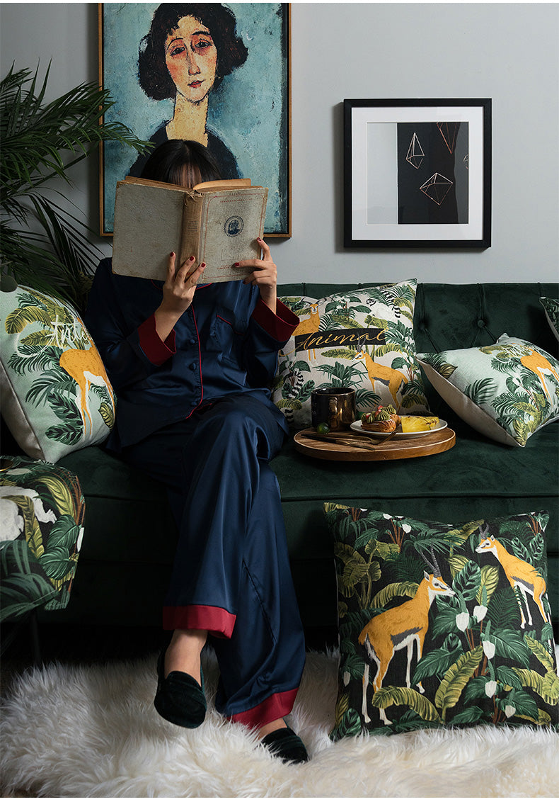 Madagascar Kissenbezug, Dschungel-Tiermotiv | LuxeStyle