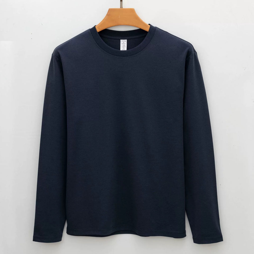 Langärmliges Rundhals-T-Shirt für Alltag – Bild 5 | LuxeStyle