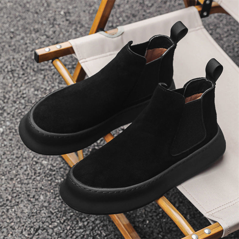 Schwarze Canvas Sneaker mit Höhe-Boost | LuxeStyle