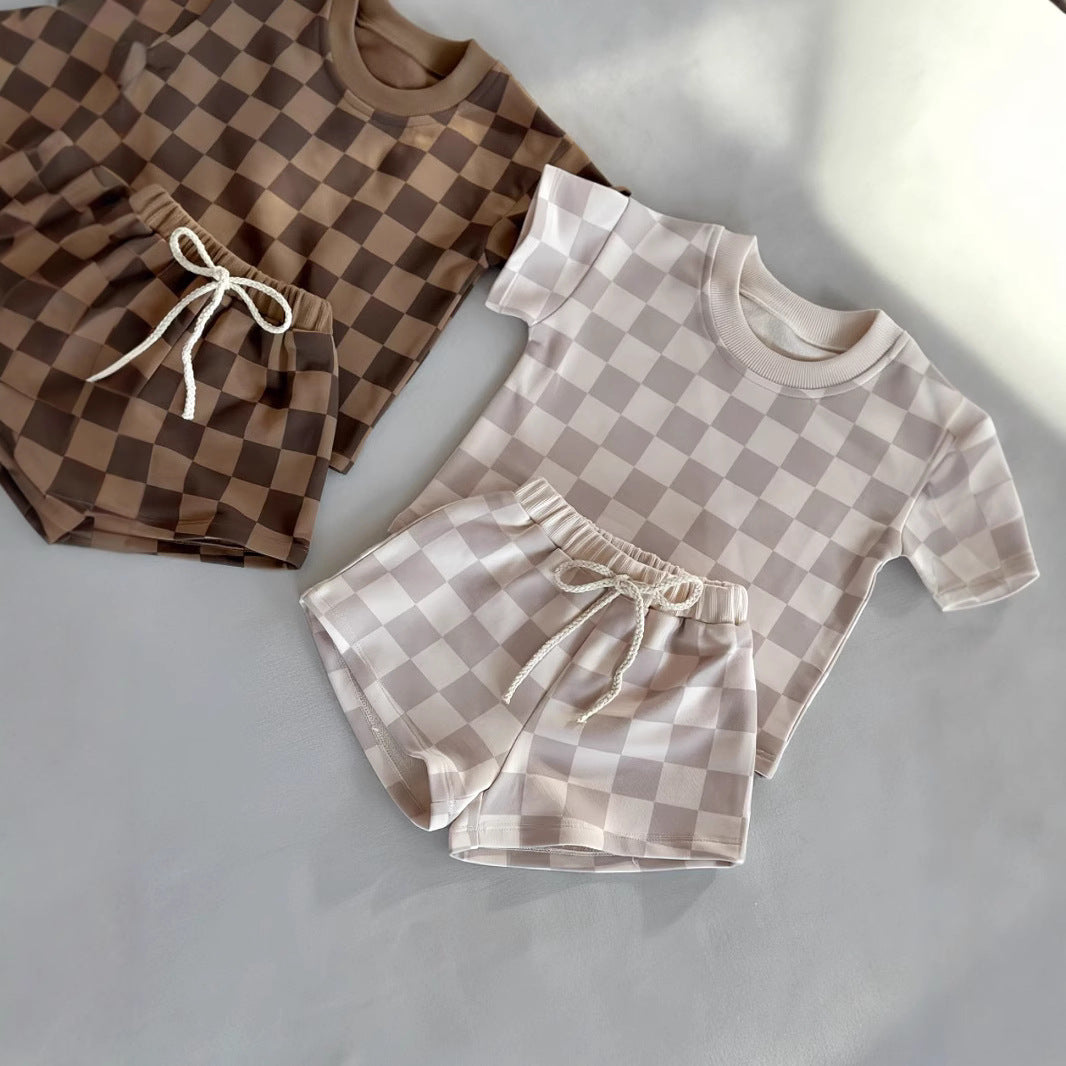 Baby-Shorts-Set mit kariertem Hemd – Bild 6 | LuxeStyle
