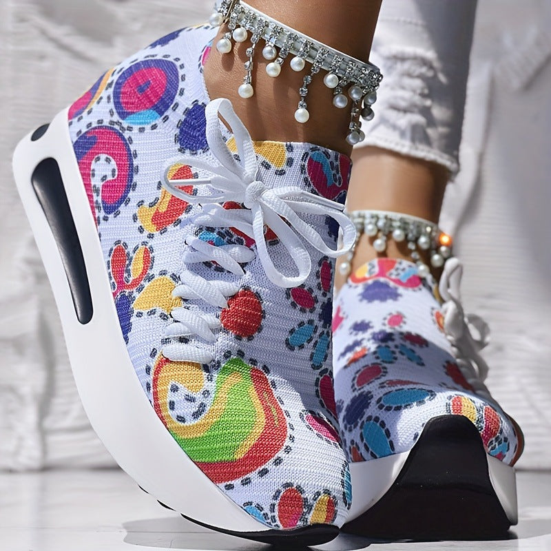 Atmungsaktive Mesh-Schuhe mit Absatzerhöhung