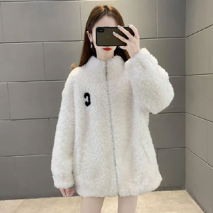 Kurzer Wende-Shearling-Mantel für Damen