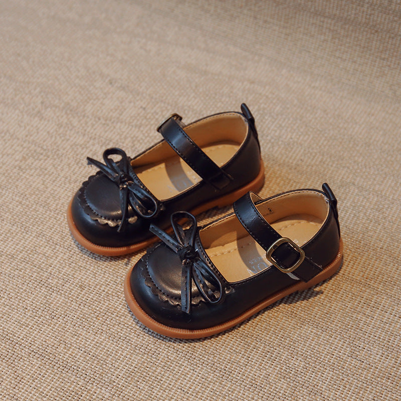 Weiche Leder-Kinderschuhe mit Velcro und rutschfester Sohle