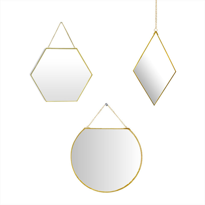 Sechseckiger Kosmetikspiegel aus Messing – Bild 4 | LuxeStyle