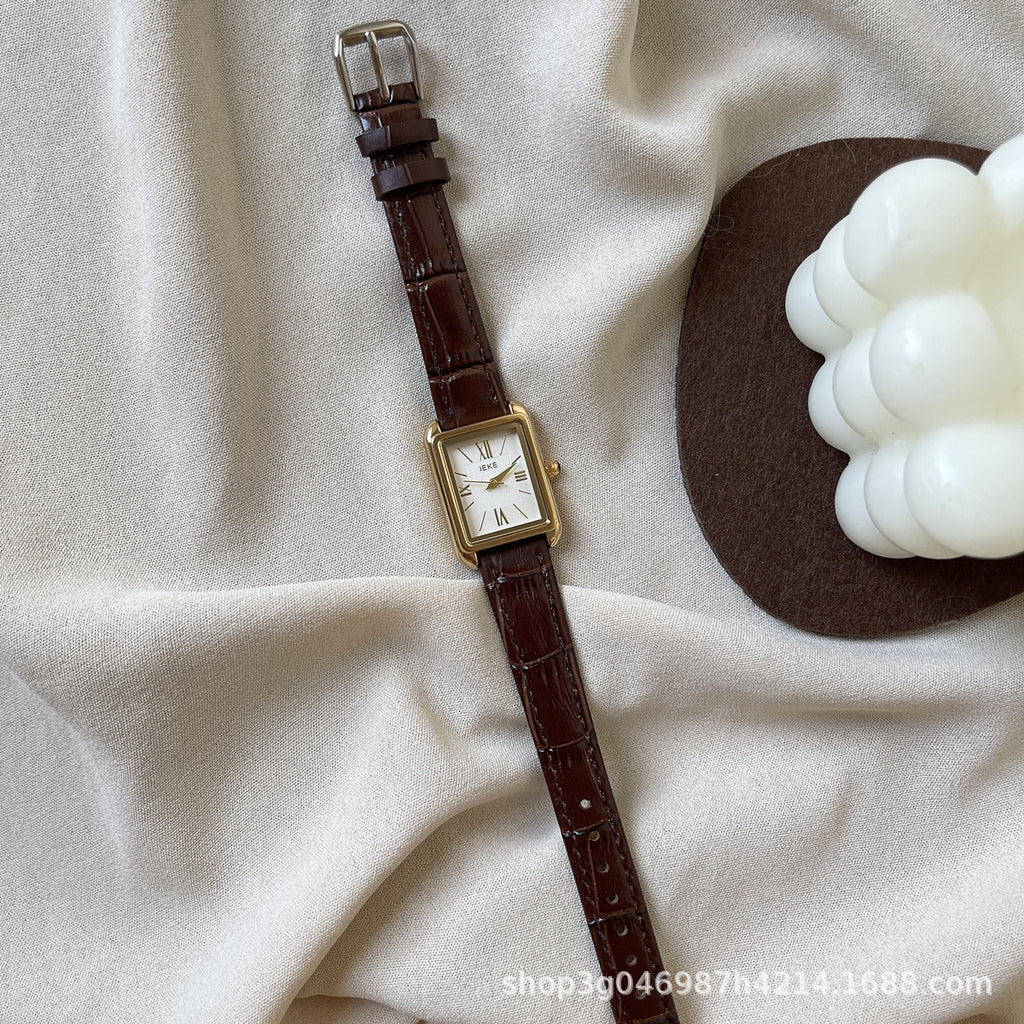 Elegante Damenuhr mit quadratischem Zifferblatt – Bild 8 | LuxeStyle