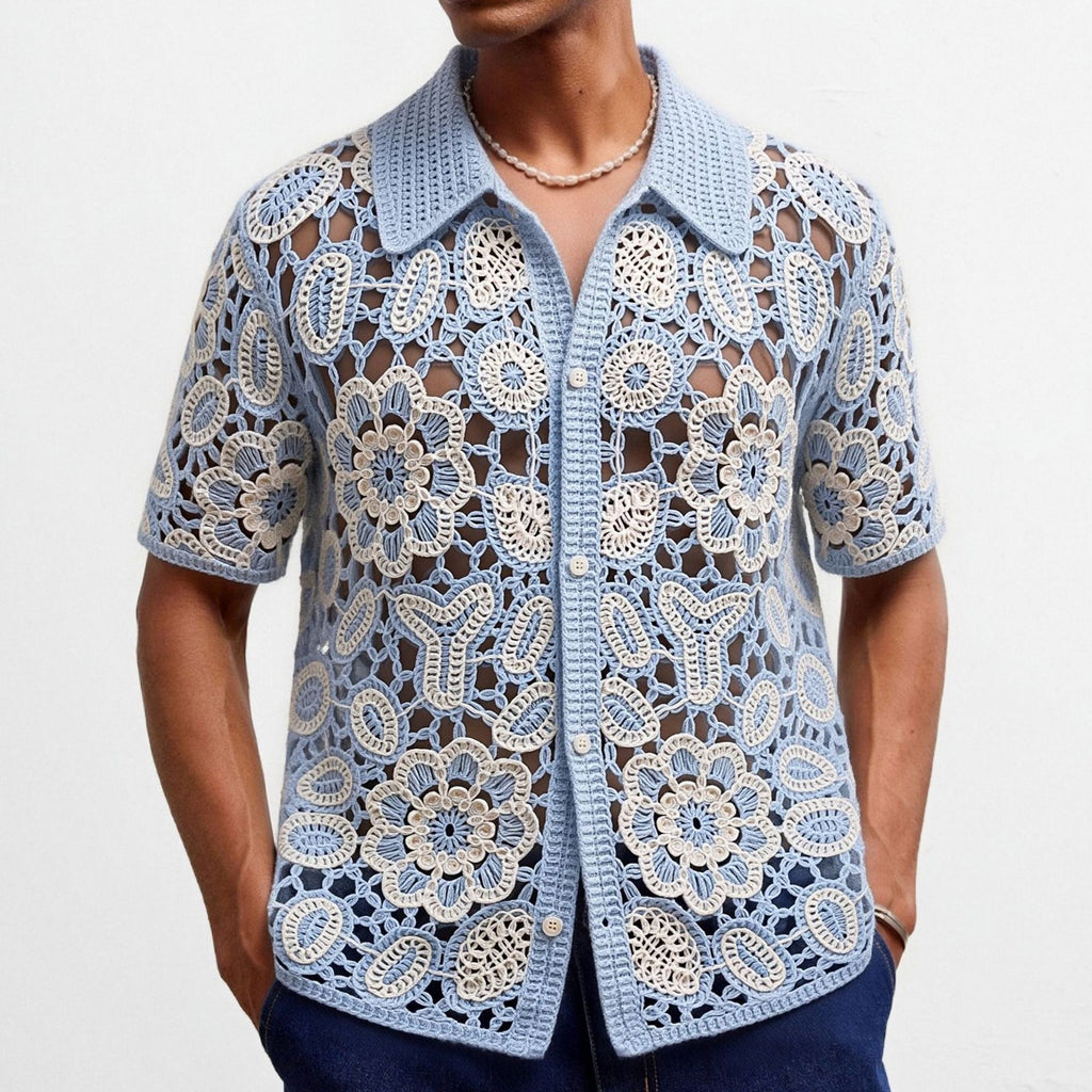 Crochet-Top mit Blumenmuster