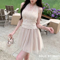 Cherry Blossom Pink A-Linien Minikleid – Bild 7 | LuxeStyle