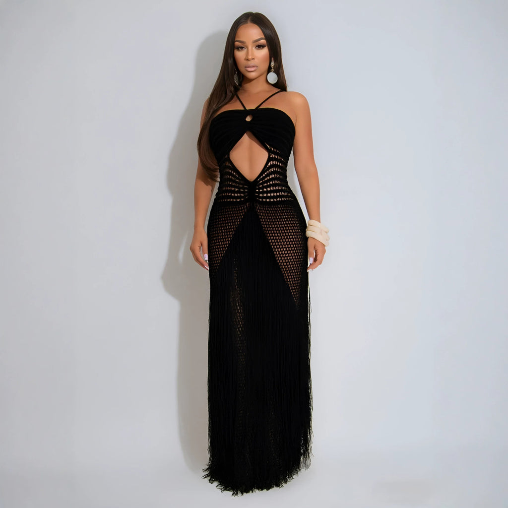 Strandkleid mit Cut-Outs und Quasten – Bild 7 | LuxeStyle