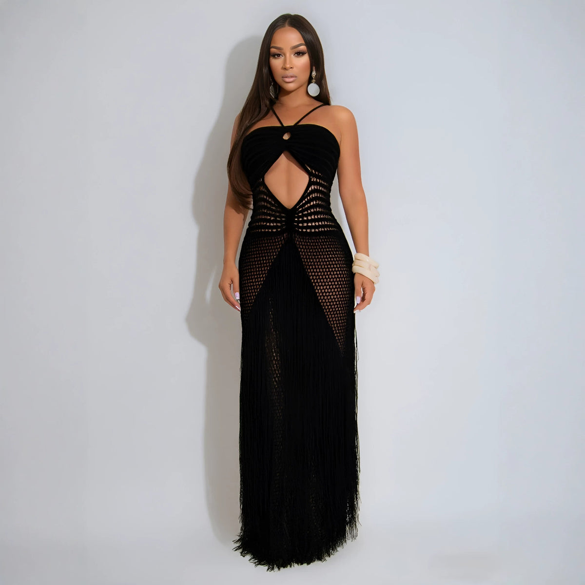 Strandkleid mit Cut-Outs und Quasten – Bild 7 | LuxeStyle
