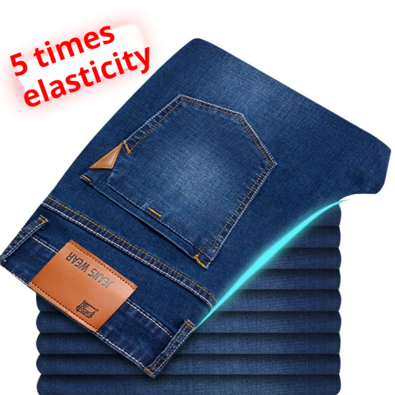 Herren Super-Stretch Jeans, locker geschnitten