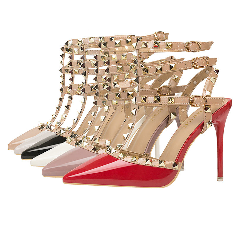 Rivet Hollow-out Roman Fashion Sandalen – Bild 9 | LuxeStyle
