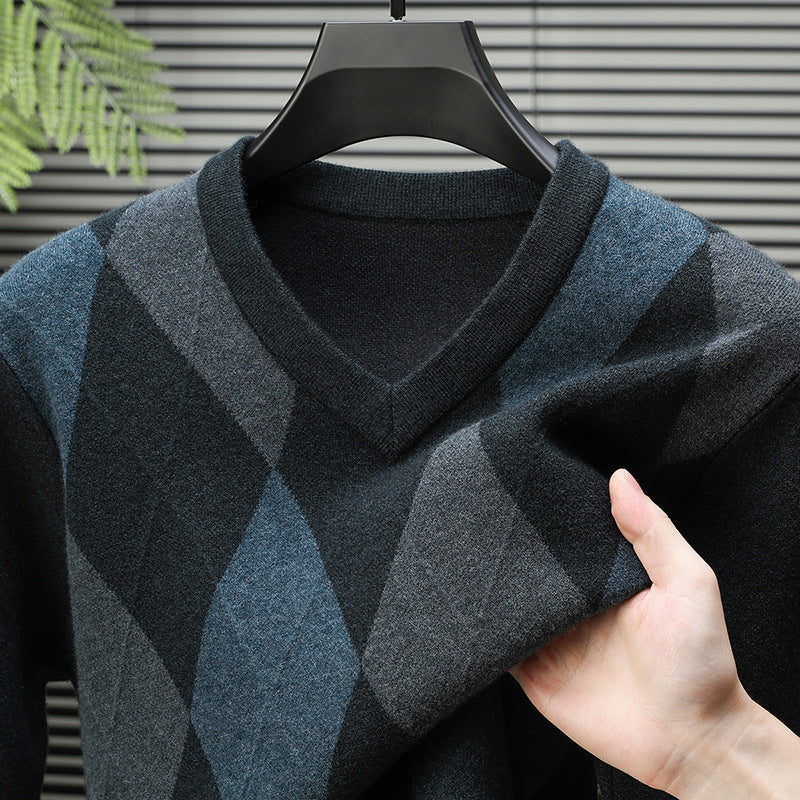 V-Neck Strickpullover für Herren