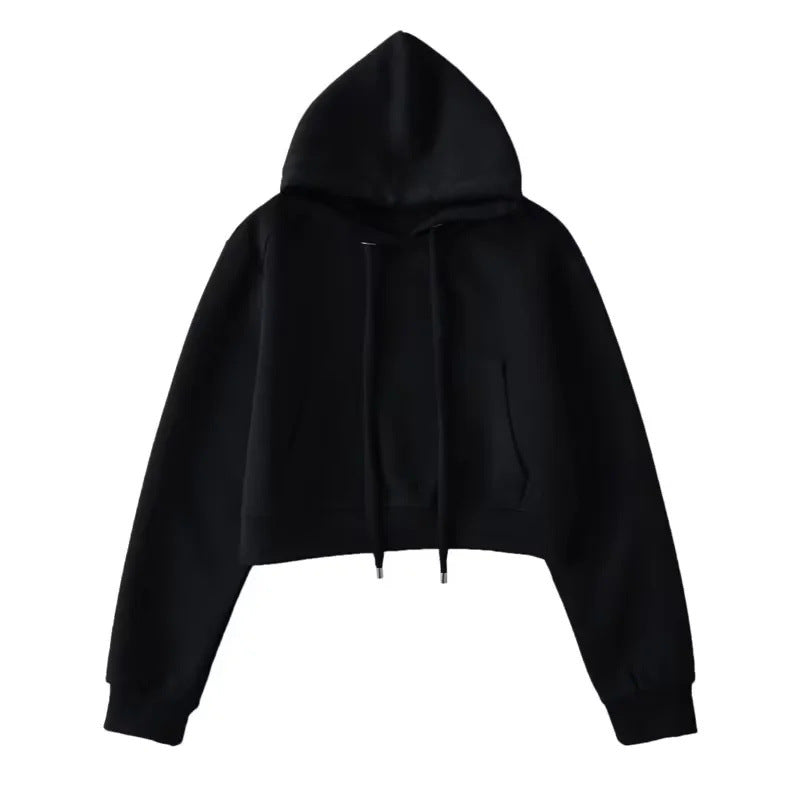 Kurzes Kapuzen-Sweatshirt für Damen