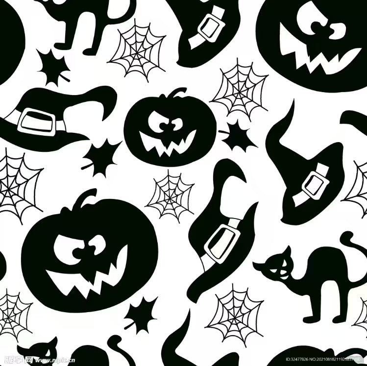 Kuscheldecke mit Halloween-Print