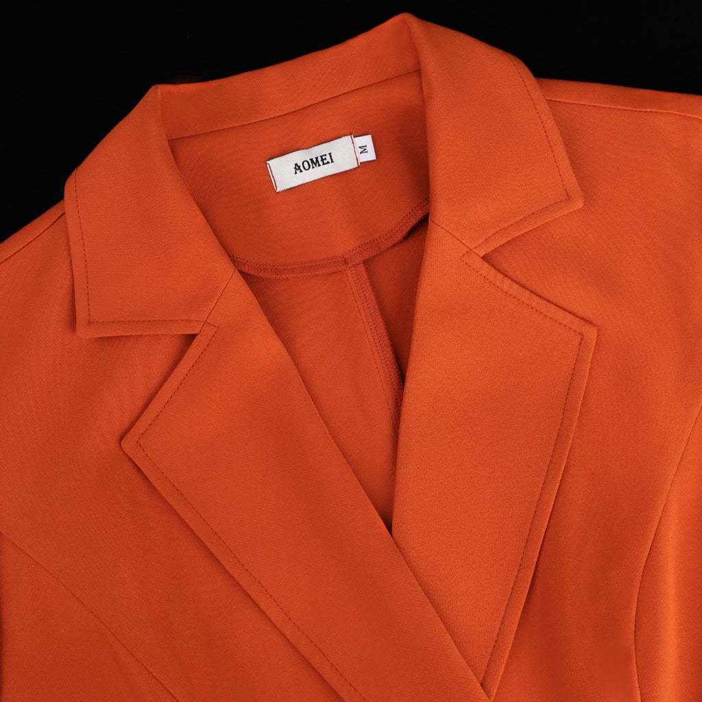 Caramelfarbener, doppeltreihiger Blazer-Rock – Bild 7 | LuxeStyle