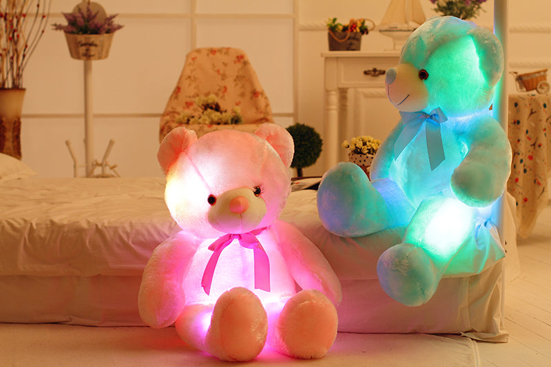 LED-Leucht-Teddybär Plüsch Rosa