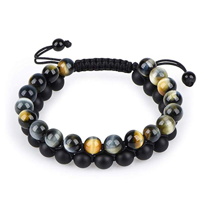 Tiger Eye Partnerarmbänder aus mattem Achat