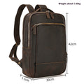 Lederrucksack mit Doppelreissverschluss