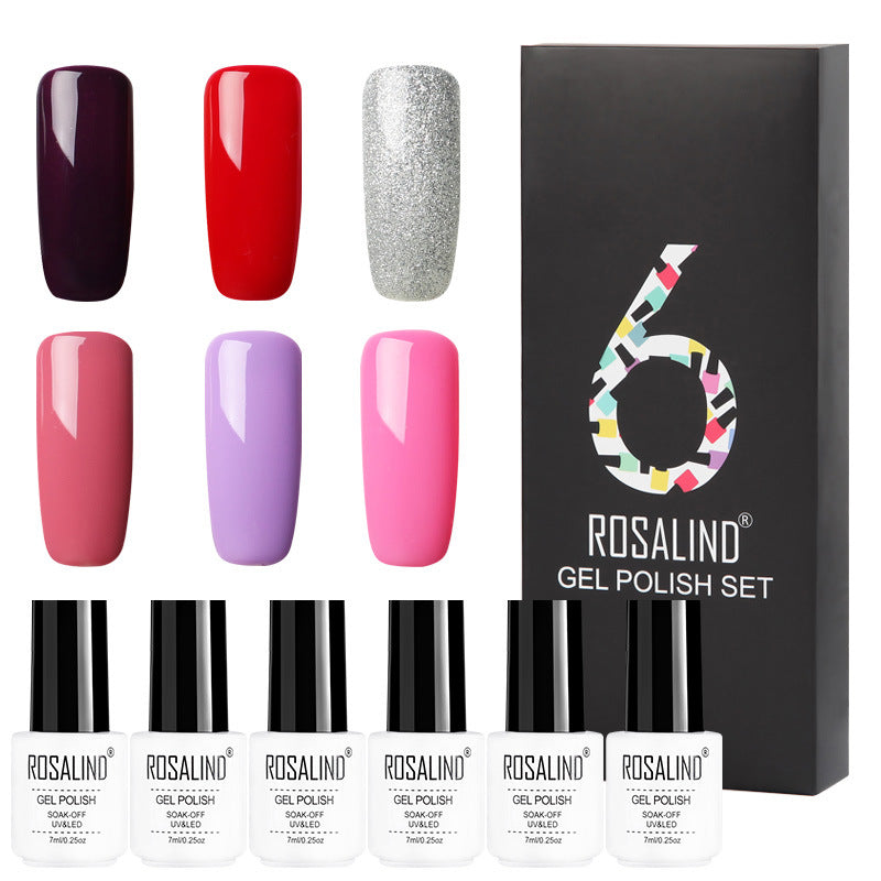 6 Farben Solid Color Gel Nagellack-Set