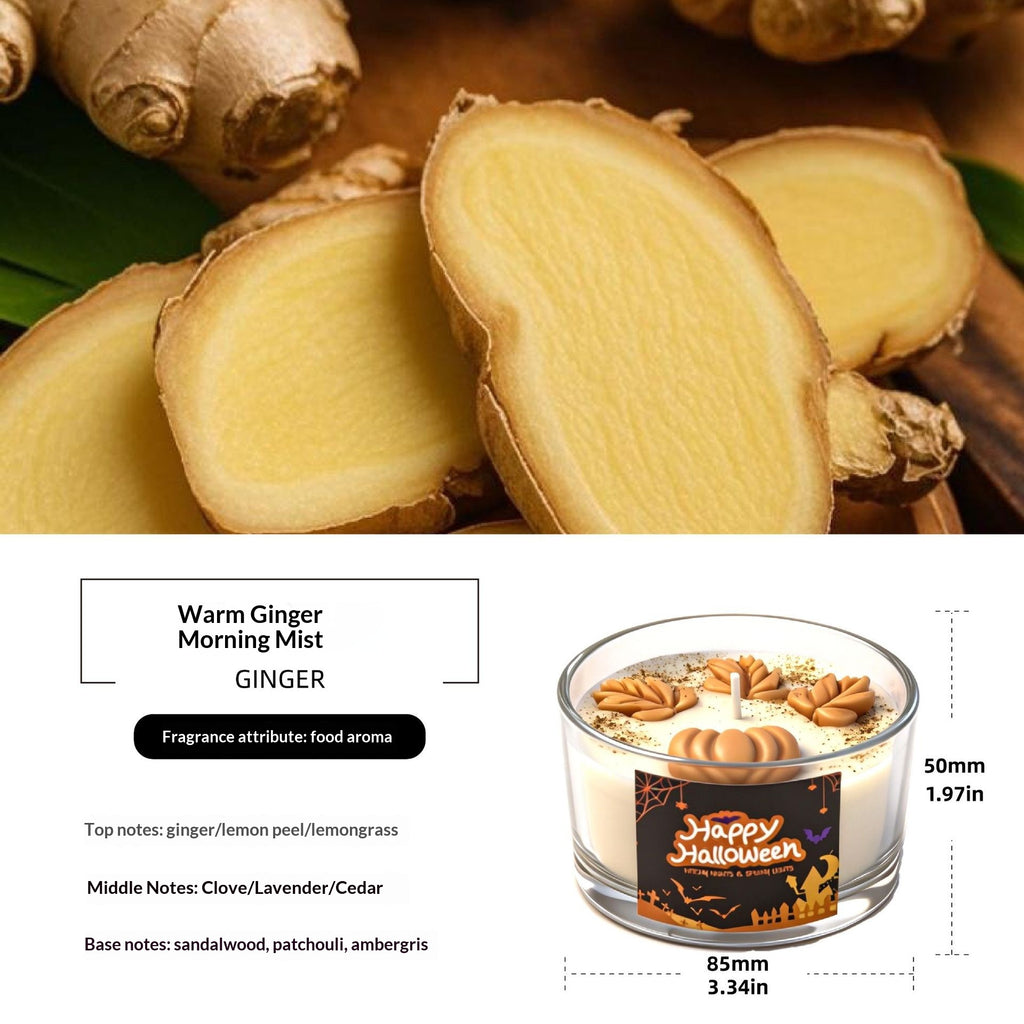 Halloween-Pumpkin-Kerzen,
           Naturkreme mit Pflanzenschaum