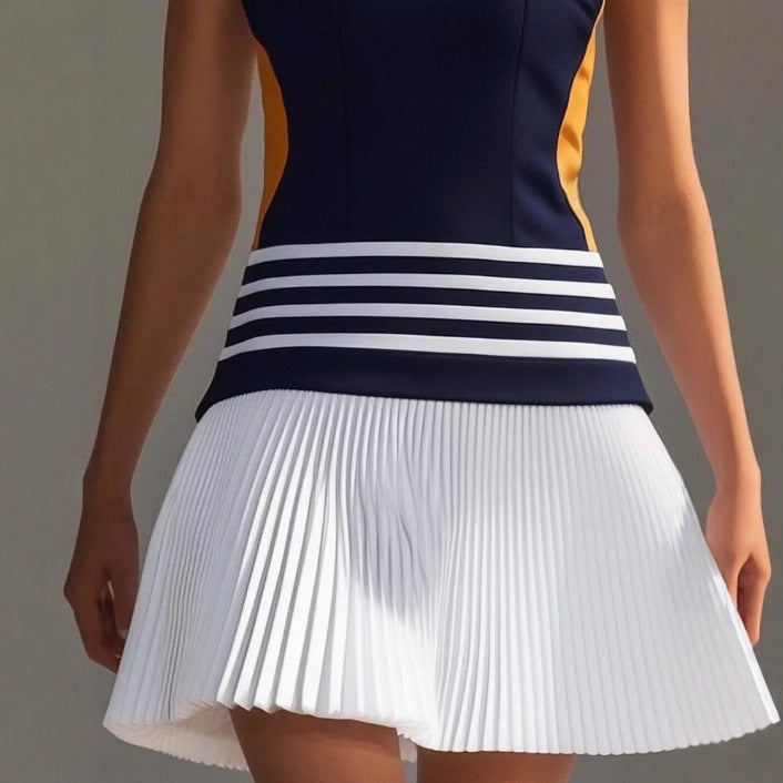Gestreiftes ärmelloses Damen-Minikleid – Bild 4 | LuxeStyle