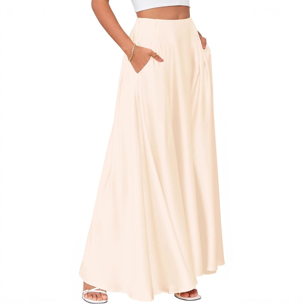 Eleganter Satin A-Linien Rock für Damen – Ansicht 5