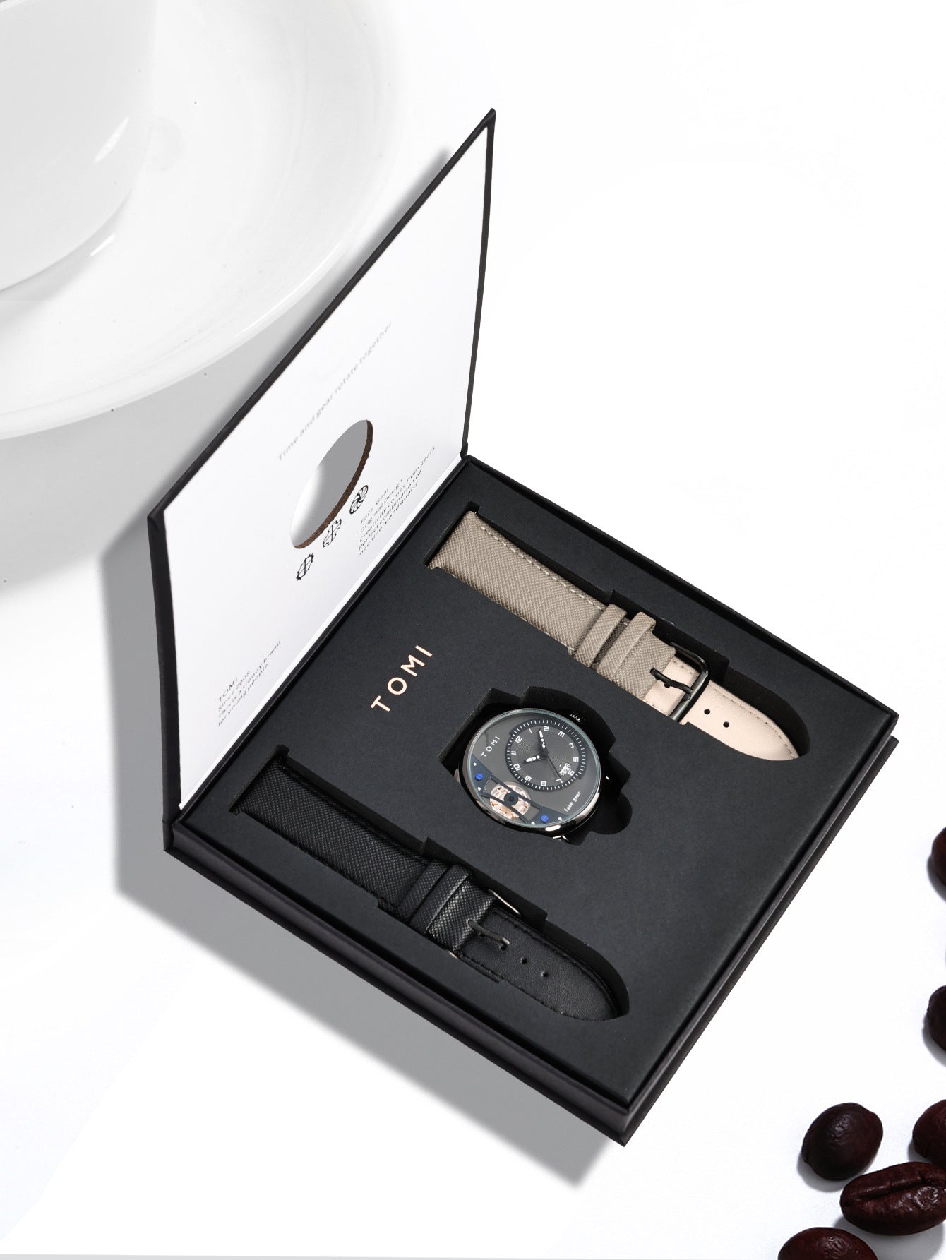 Herrenuhr mit Wechselarmbändern im Geschenkset