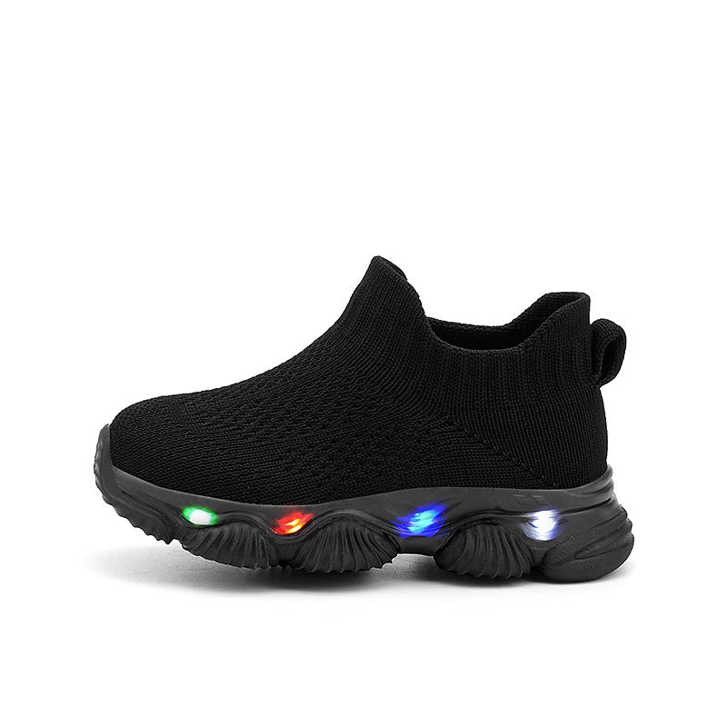 Baby Strickschuhe mit LED-Lichtern