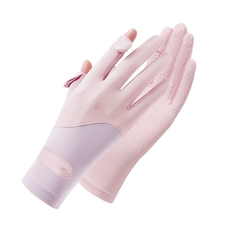 Eisseide-Sonnenschutzhandschuhe Touchscreen UV-Schutz