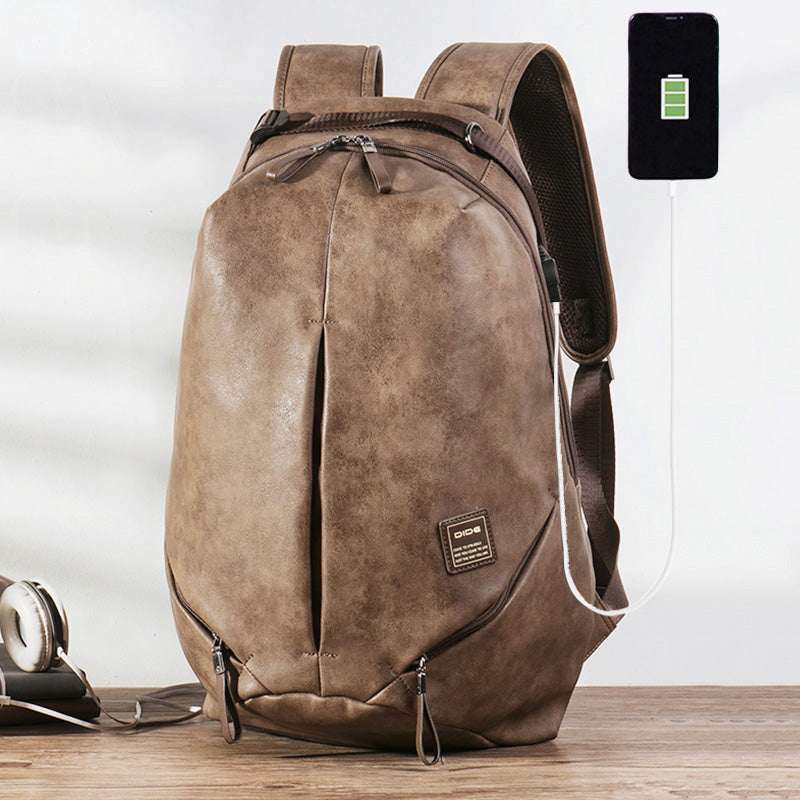 Khaki Rucksack mit grossem Fassungsvermögen – Bild 2 | LuxeStyle