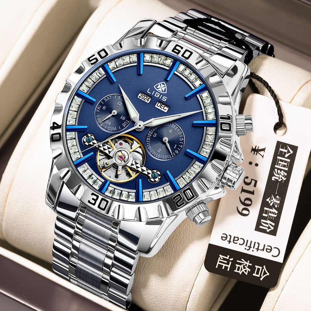 Vollautomatische Stahlarmband Star Sea Mechanische Uhr