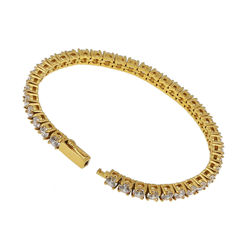 Tennis-Armband aus Edelstahl mit Zirkonia – Bild 4 | LuxeStyle