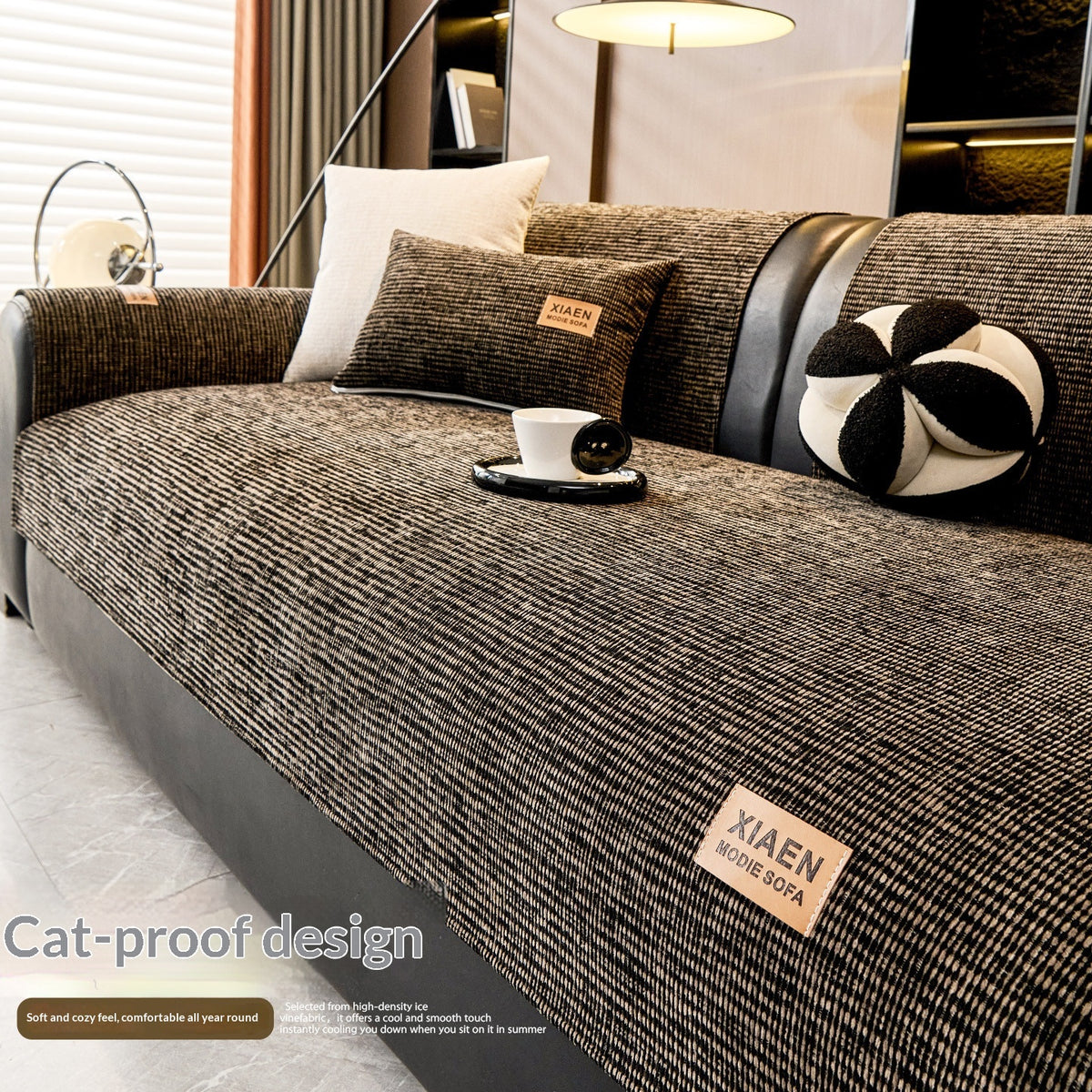 Chenille Sofa-Kissen 70×70 cm – Bild 4 | LuxeStyle