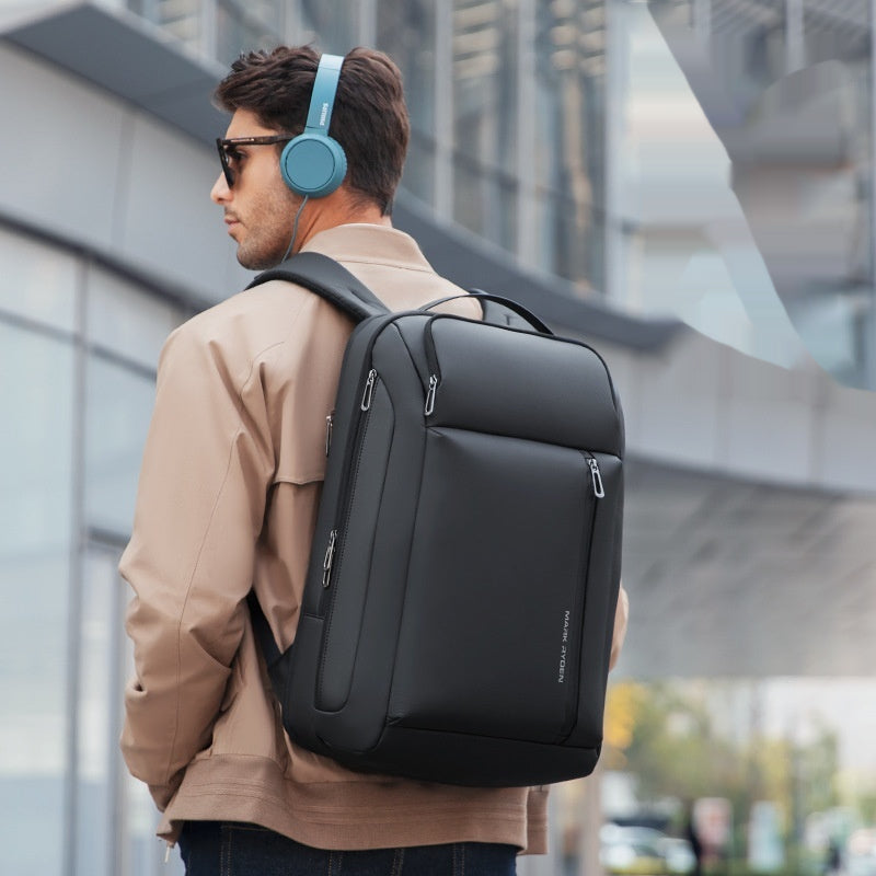 Business-Reiserucksack für Herren, einfarbig – Bild 4 | LuxeStyle