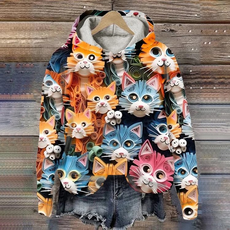 3D Digital-bedrucktes Sweatshirt für Damen – Bild 10 | LuxeStyle