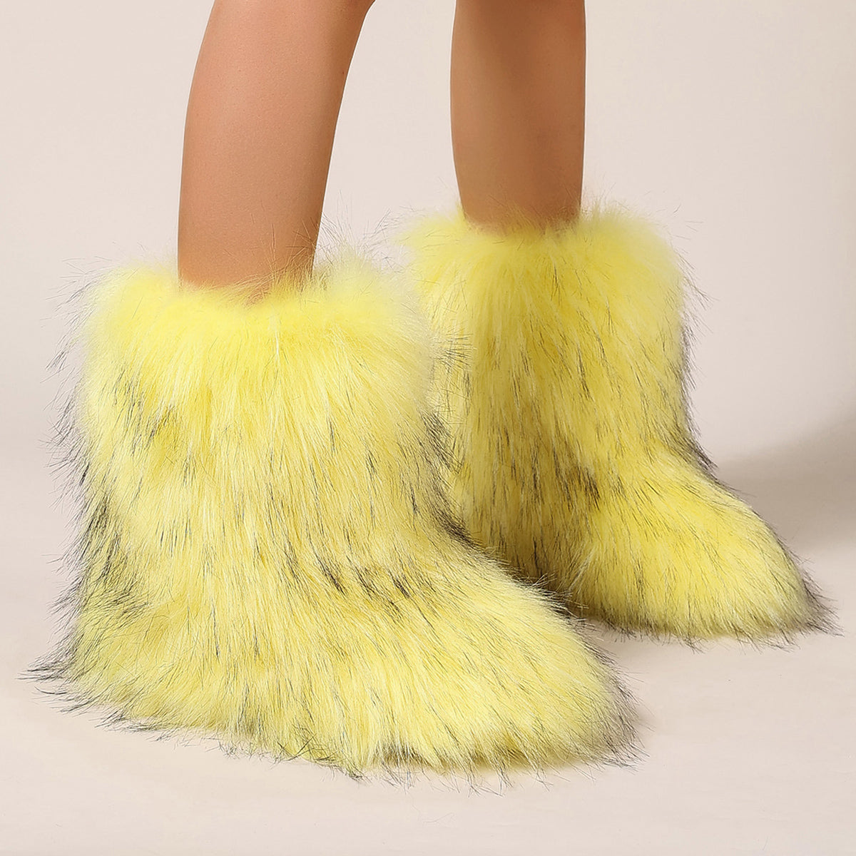 Winter Mid-Calf Stiefel aus Faux Fell