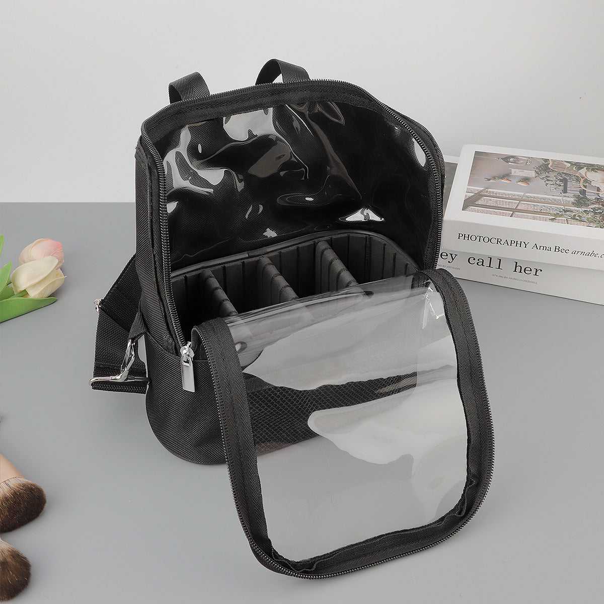 Grosses vertikales Kosmetik-Organizer mit Tragegriff | LuxeStyle