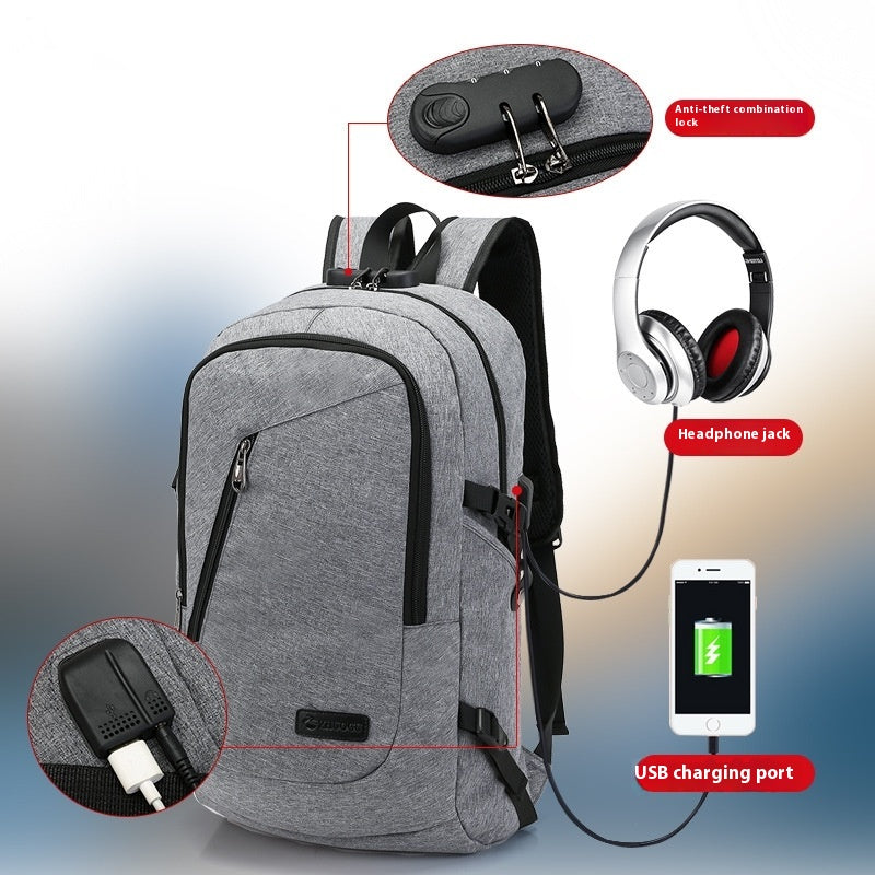 Studentenrucksack mit USB-Ladefunktion – Bild 4 | LuxeStyle