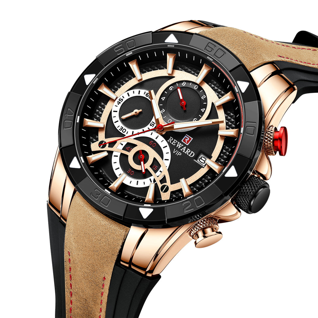 Herren Quarzuhr mit Kalender und Silikonarmband – Bild 2 | LuxeStyle