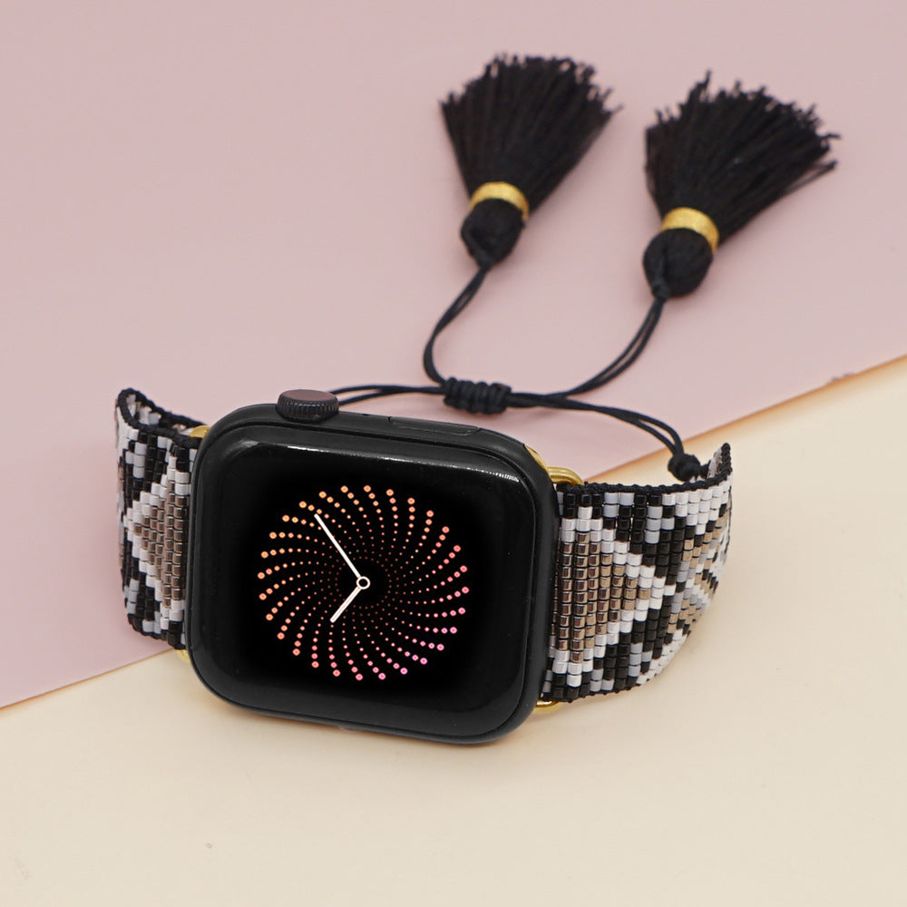 Uhrenarmband mit Reisperlen – Ethno-Stil – Bild 3 | LuxeStyle