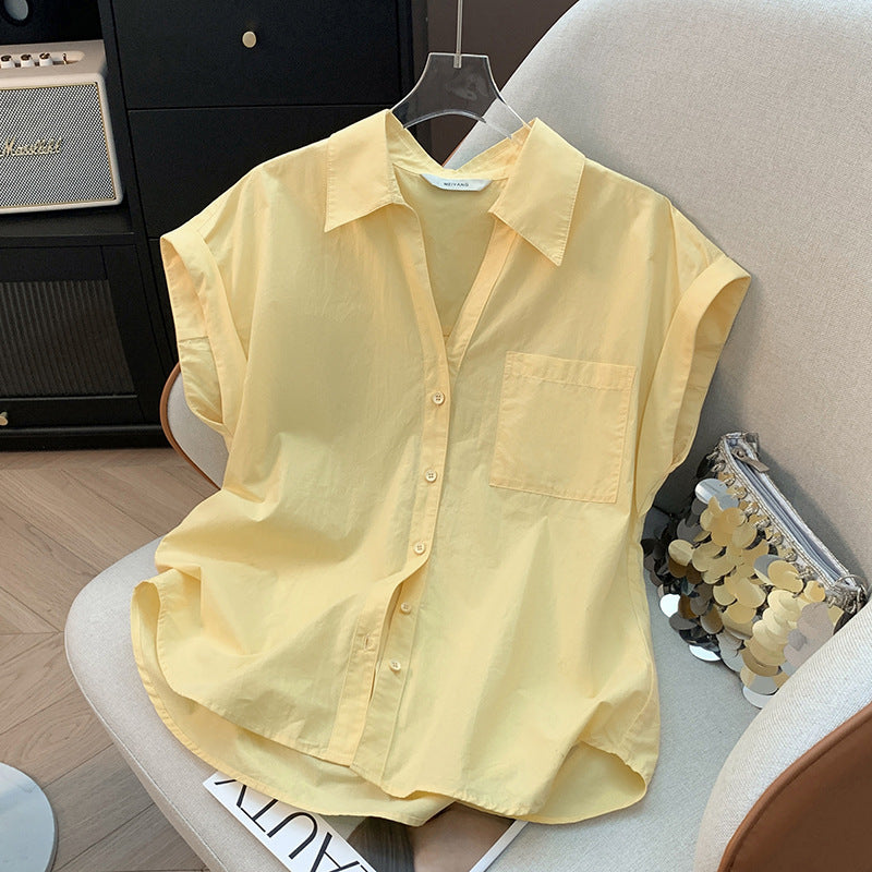 Luftige Retro-Bluse aus Baumwolle