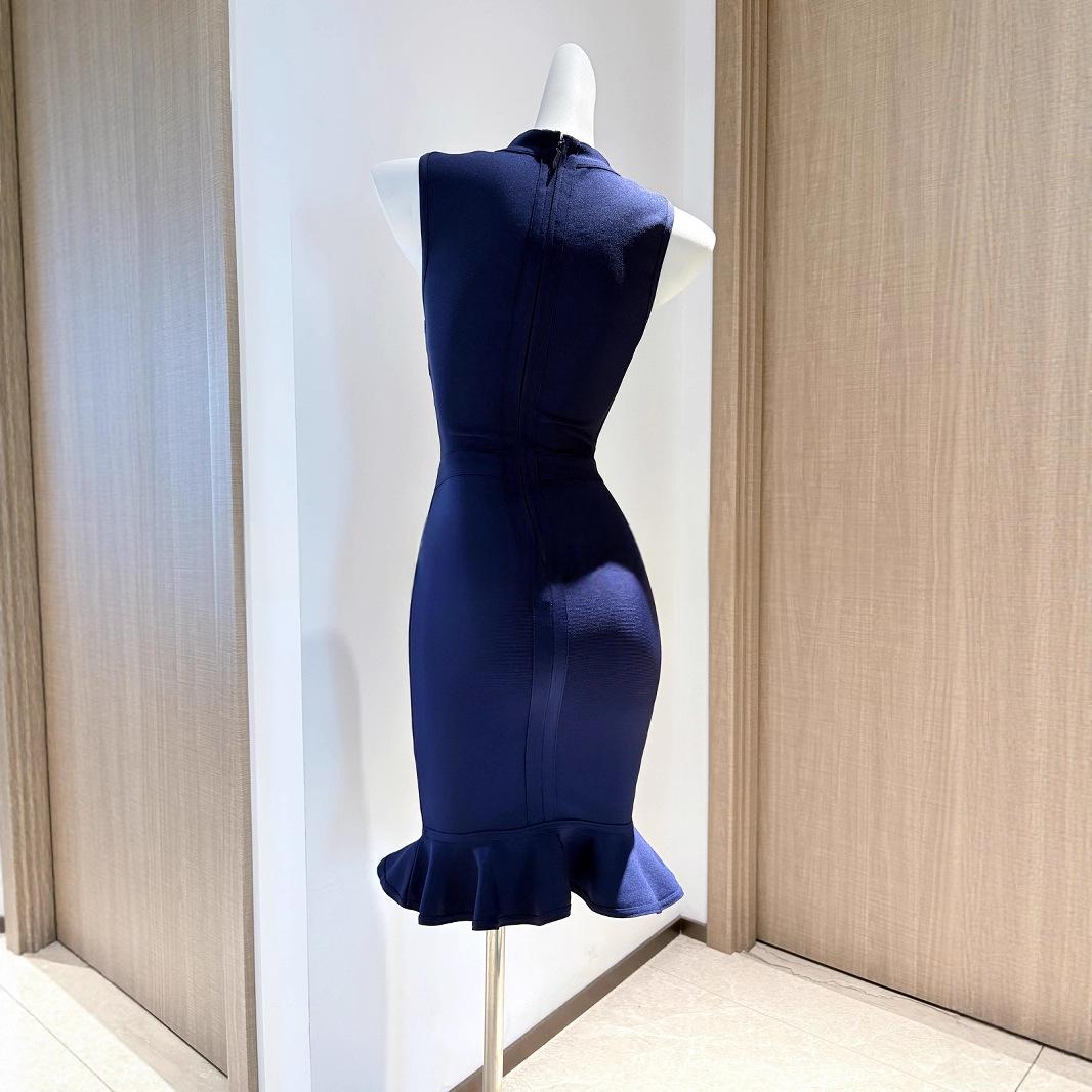 Elegantes Bodycon Meerjungfrauenkleid mit Rüschensaum