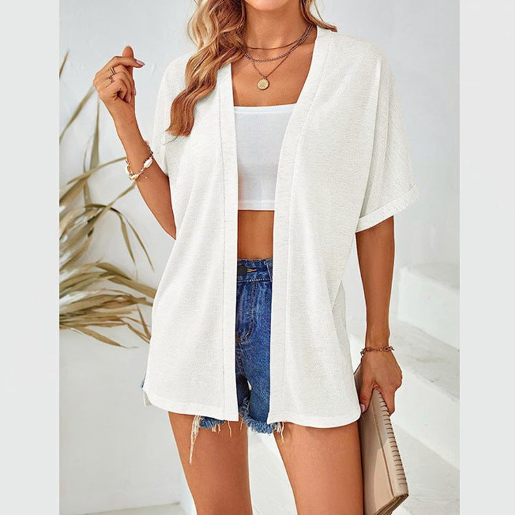 Einfarbige Casual-Tunika für Damen – Ansicht 7