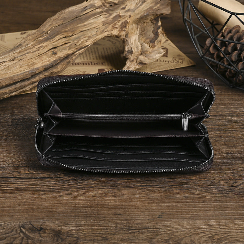 Vintage Zip‑Clutch aus Leder – Bild 7 | LuxeStyle