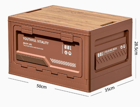 Camping-Storage-Box mit Holzdeckel