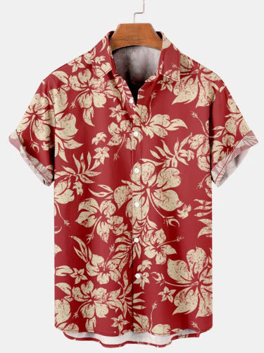 Herren Hawaii Hemd mit Blumenmuster | LuxeStyle